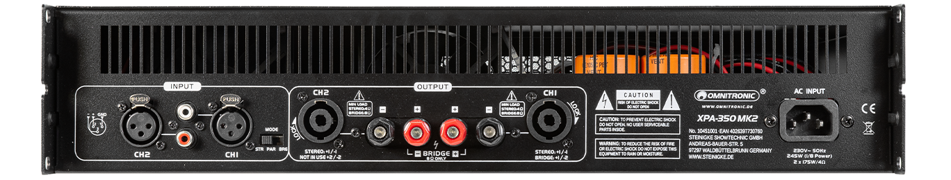 OMNITRONIC XPA SERIES connections image 1